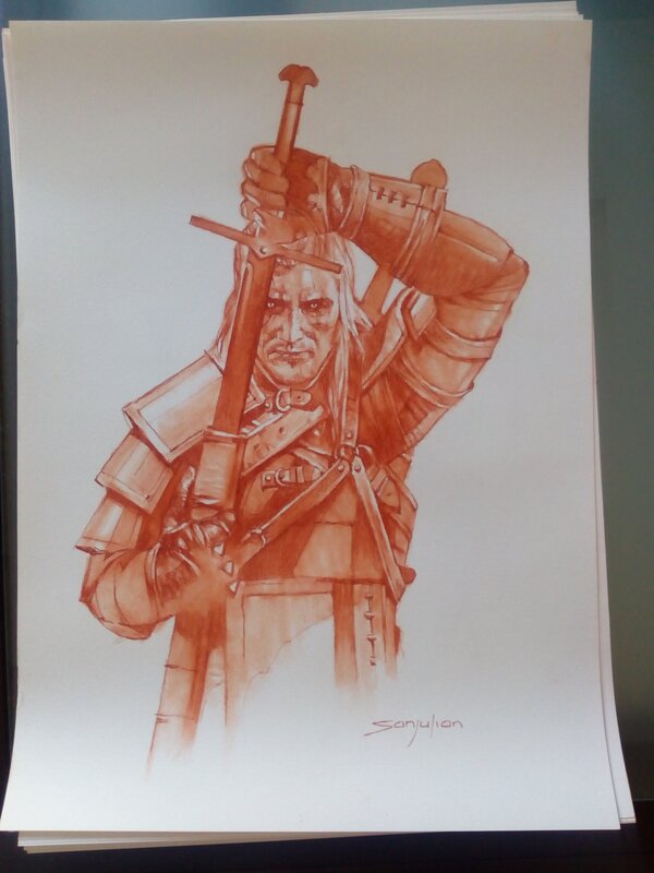 Planche originale the witcher par sanjulian - Planche originale