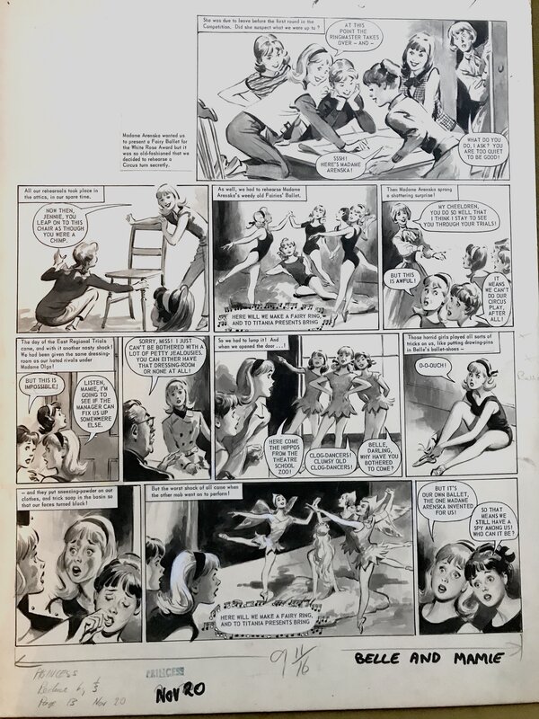 Leslie OTWAY ; Belle and Mamie 20 Nov 1965 - Planche originale