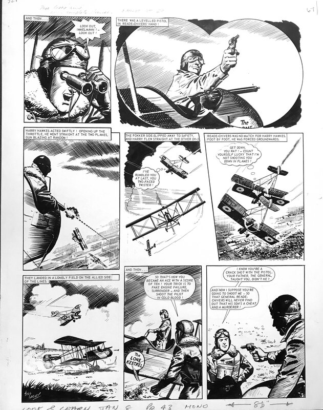 Planche d'eagles over the western front par Bill Lacey - Planche originale