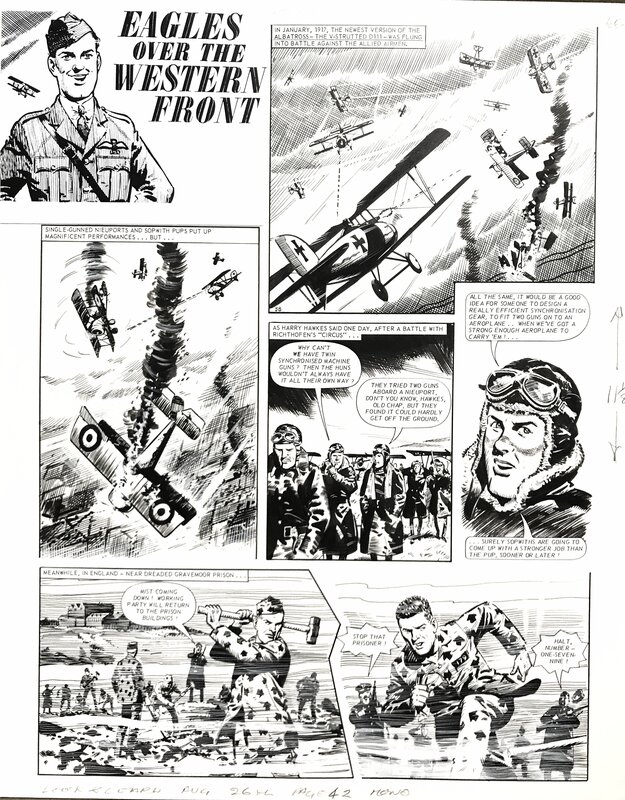 Planche d'eagles over the western front par Bill Lacey - Comic Strip