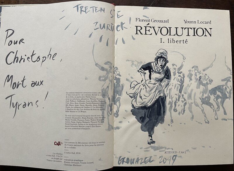Révolution tome 1 Liberté de Florent Grouazel et Younn Locard - Dédicace