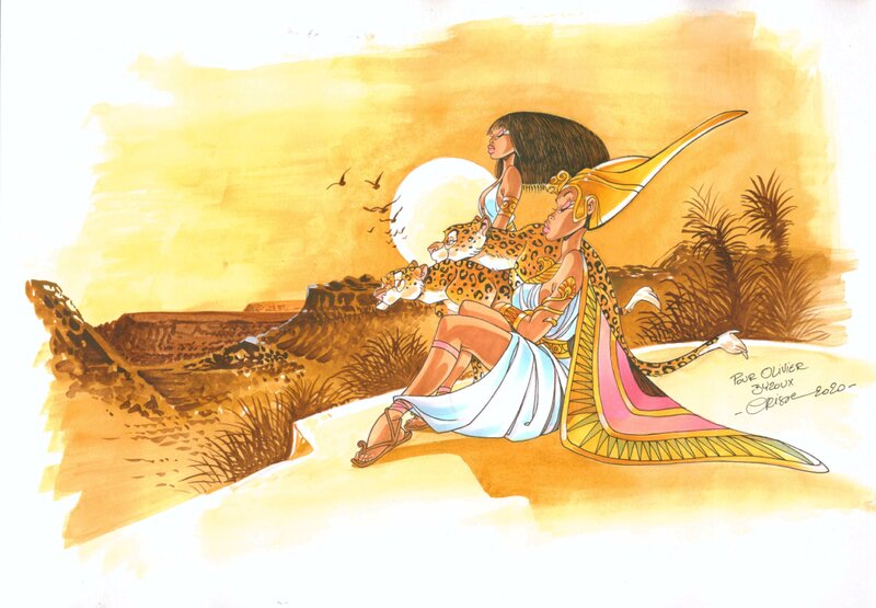 Crisse, Les déesses égyptiennes - Illustration originale