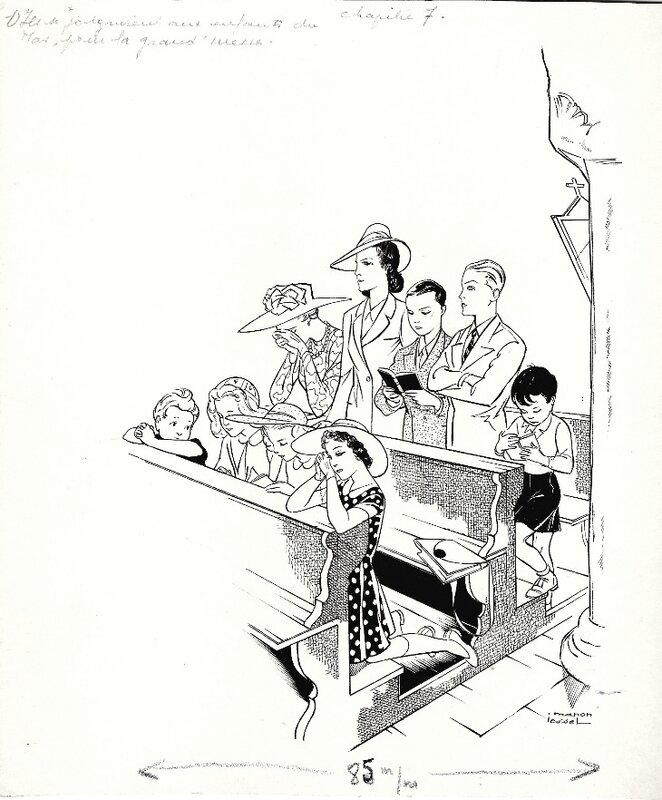 Manon IESSEL : illustration de Jerry dans l'ombre parue dans la semaine de Suzette - Original Illustration