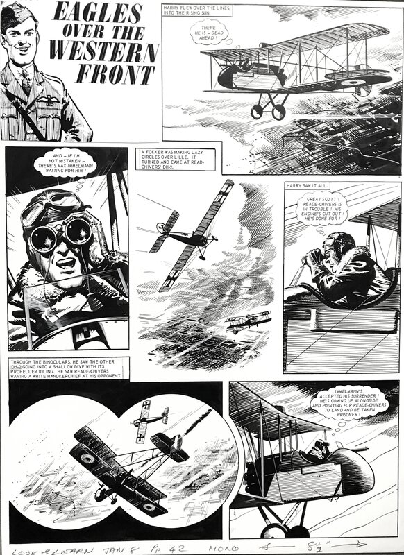 Planche d'eagles over the western front par Bill Lacey - Comic Strip