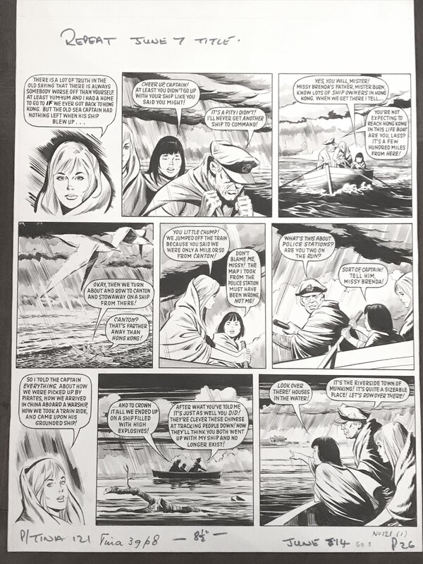 Sidobre G.LEVIS Planche de MY CHUM YUM YUM parue dans le magazine anglais Princess Tina - Comic Strip