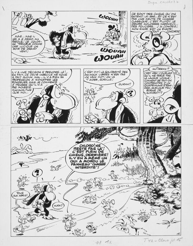 Dupa, Greg, Chlorophylle - Panique au petit bois - planche n°15 - Comic Strip