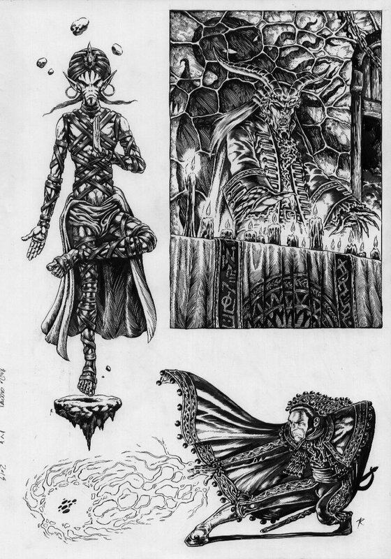 Raúlo Cáceres, Gonzalo Vallega, Donjons et Dragons - 2° feuillet - Original Illustration