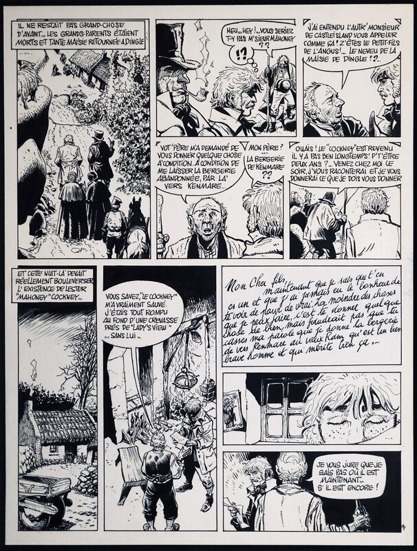 Franz, 1988 - Lester Cockney : La Déchirure - Par là vers Kenmare - - Planche originale