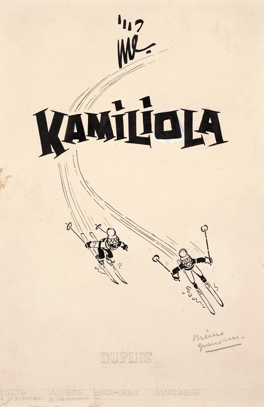 Jijé, 1953 - Blondin et Cirage : Kamiliola - Page titre - - Original art