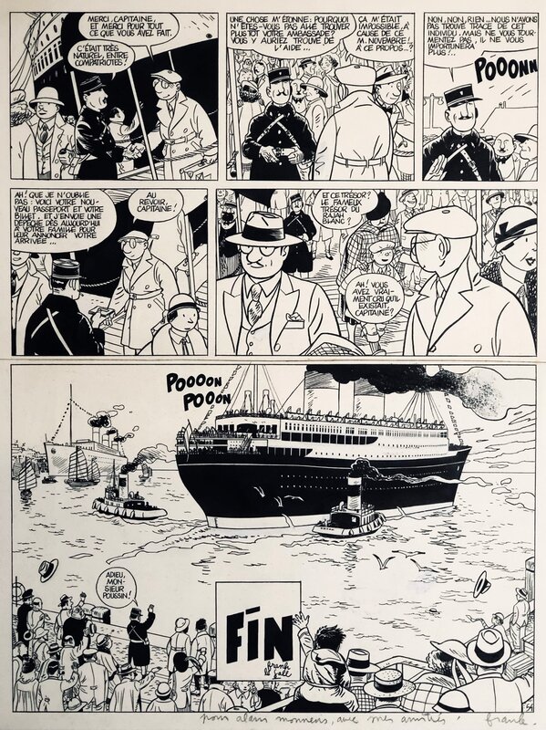 Frank Le Gall, 1991 - Théodore Poussin : Le Trésor du Rajah Blanc - Adieu, Monsieur Poussin ! - - Comic Strip