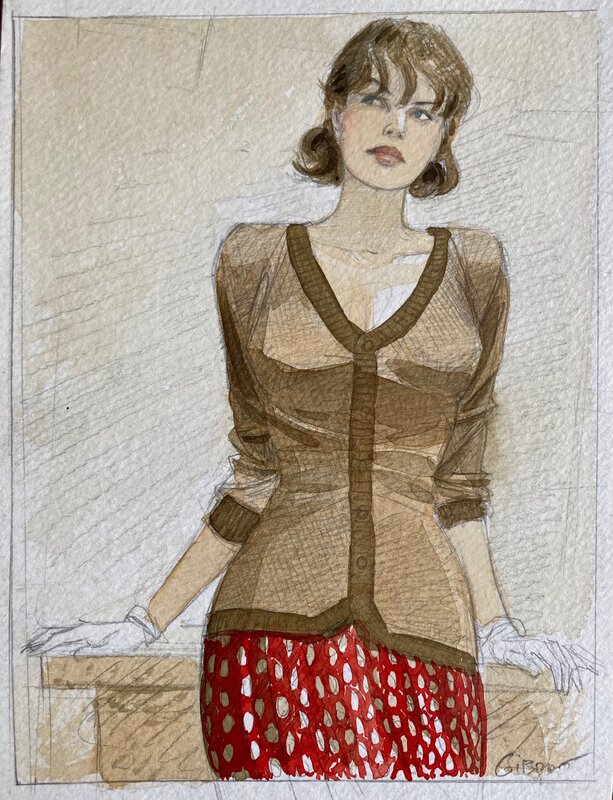 Cécile by Jean-Pierre Gibrat - Original Illustration