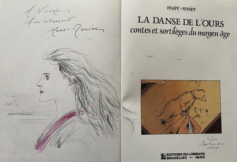 Marc-Renier, Dessin original dédicacé - Sketch
