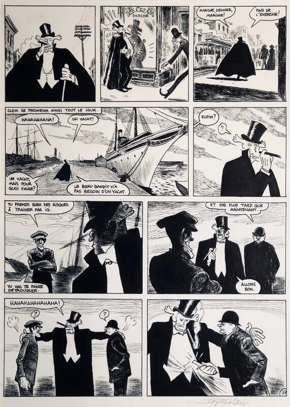 Christophe Blain, 2016 - Gus : Happy Clem - Un yacht, mais pour quoi faire ? - - Planche originale