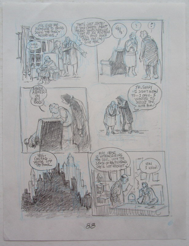 Will Eisner, Pencil page - The name of the game p. 88 - Comic Strip