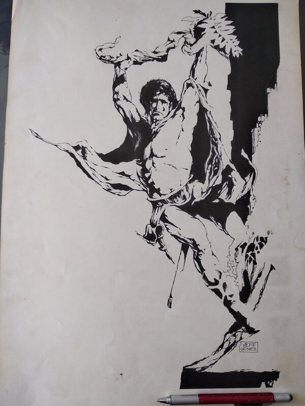 Tarzan (?) par Jeff Jones - Illustration originale