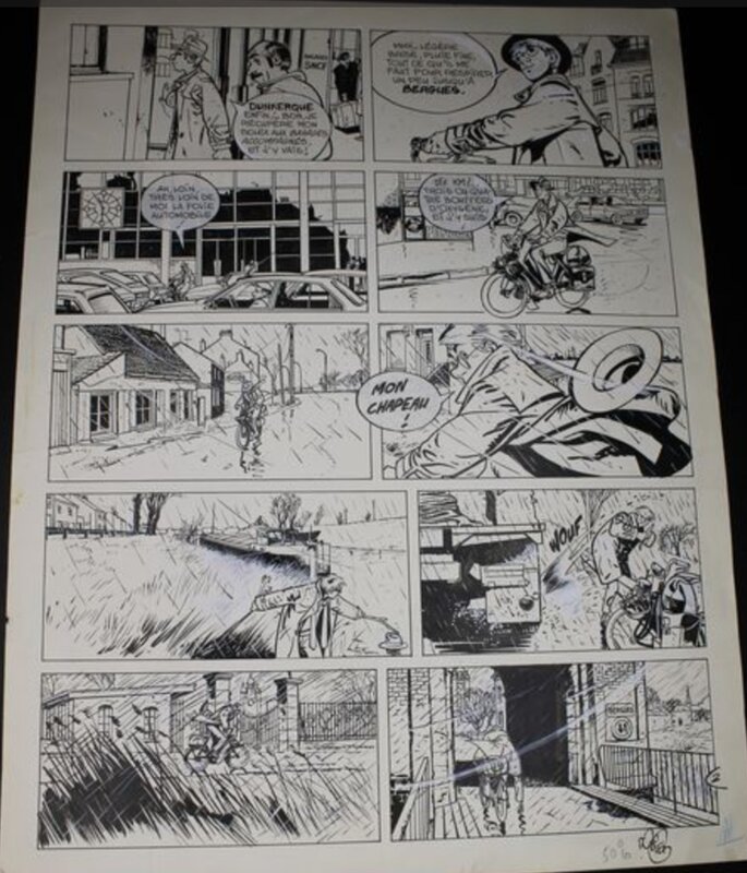 Alain Dodier, Jerome K. Jerome Bloche T3 - Planche original (p.2) - A la vie, à la mort - (1989) - Comic Strip