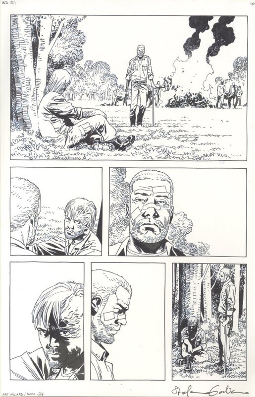 Stefano Gaudiano, Charlie Adlard, Robert Kirkman, The Walking Dead - Issue 151 Page 10 - Original art