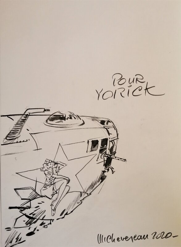 Michel Chevereau, La Pin-Up du B-24-T.1 Ali.La.Can - Sketch