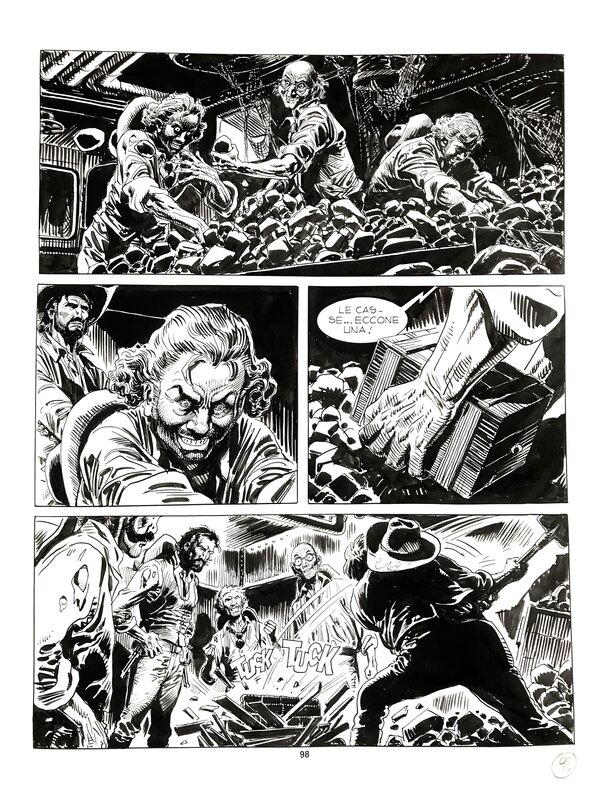 JOSE ORTIZ : TEX WILLER L’or du Sud - Planche originale