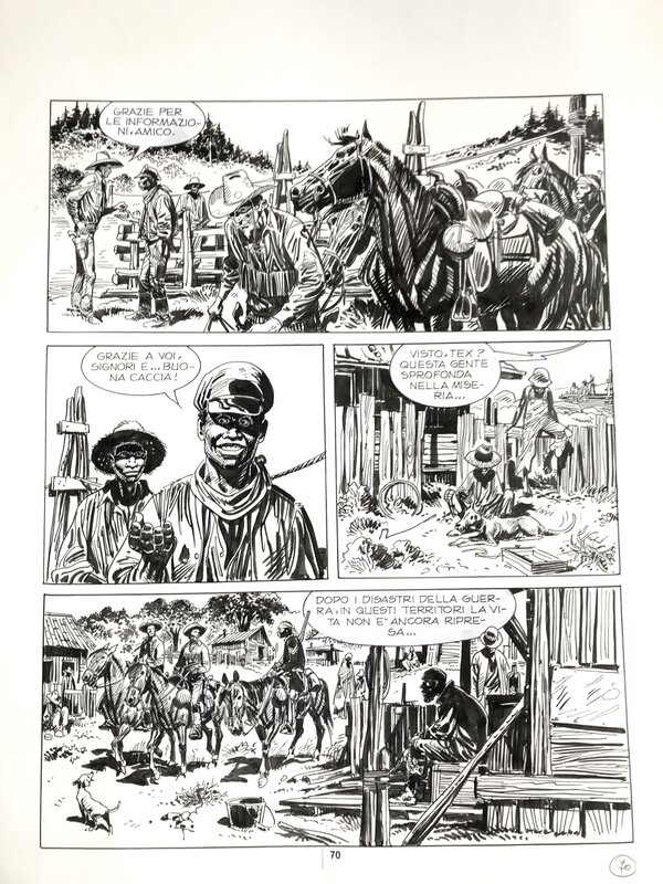 José ORTIZ : TEX WILLER L’or du Sud - Planche originale