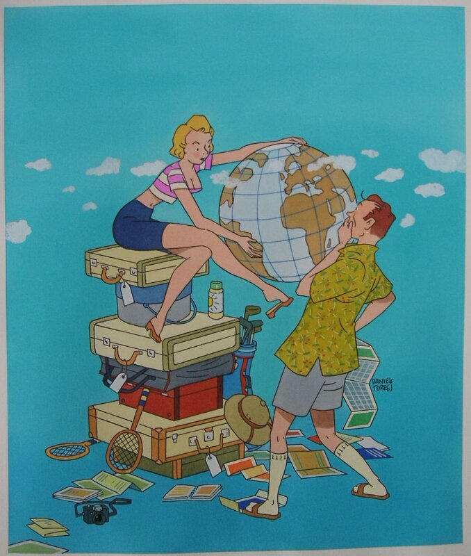 The travel by Daniel Torres - Original Illustration