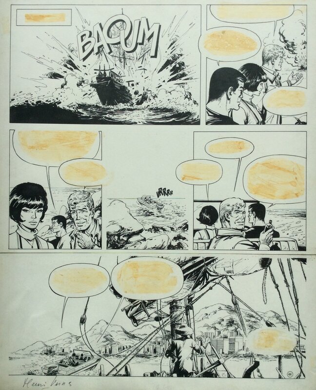 Bob Morane par William Vance, Henri Vernes - Planche originale