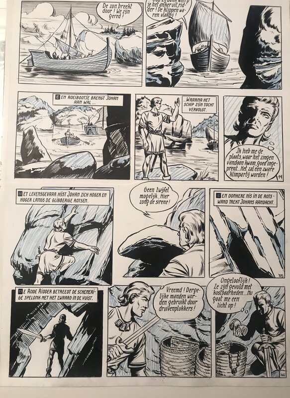 Willy Vandersteen, Karel Biddeloo, Rode Ridder 46 : de lorelei - Planche originale