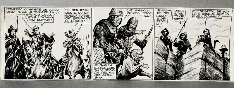 Arnaldo De Amicis, Strip d'une histoire non identifiée publiée dans Il Vittorioso dans les années 1950 - Planche originale