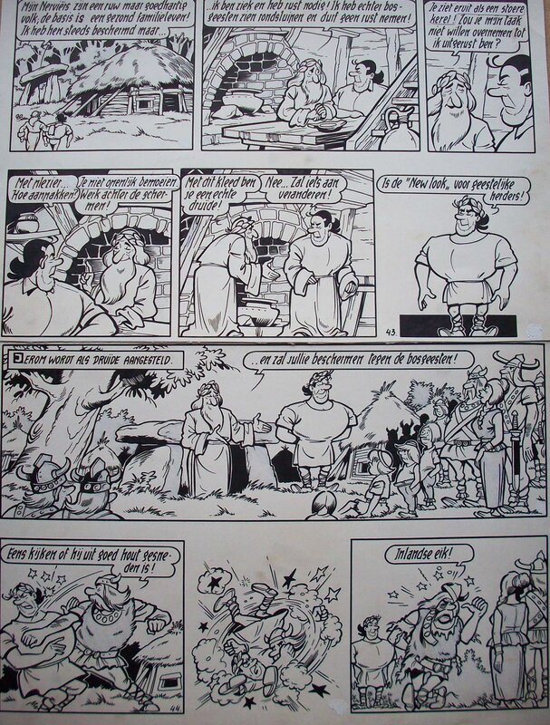 Willy Vandersteen, Suske en Wiske : De nerveuze Nerviërs - Planche originale