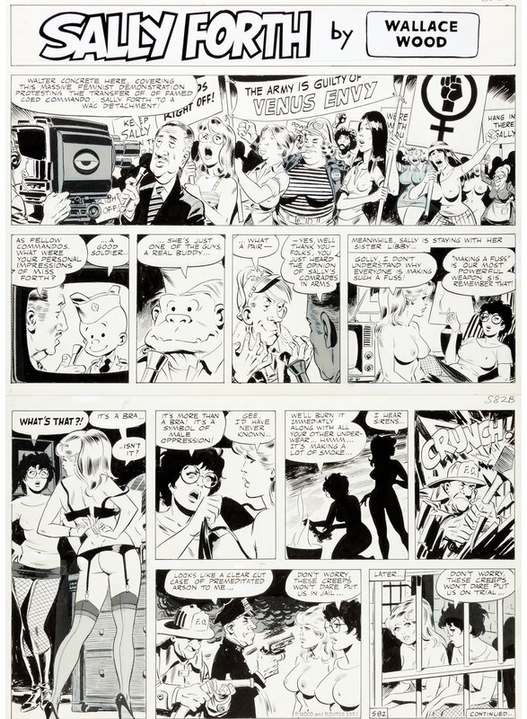 Wally Wood, Sally Forth Comic Strip #S82 - Planche originale