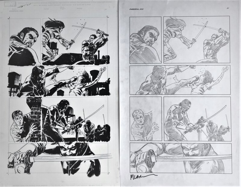 Michael Lark, Daredevil n° 500 pl 21 - Comic Strip