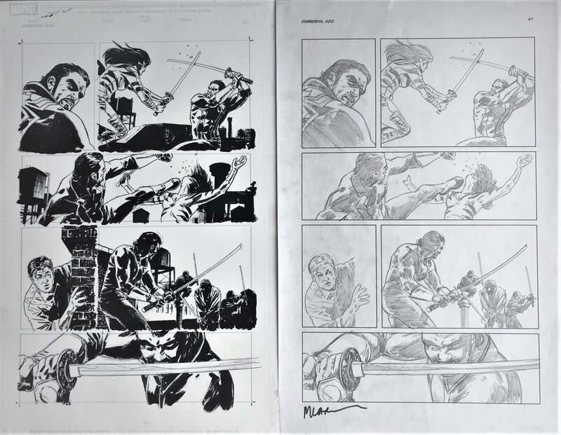 Michael Lark, Daredevil n° 500 pl 21 - Planche originale