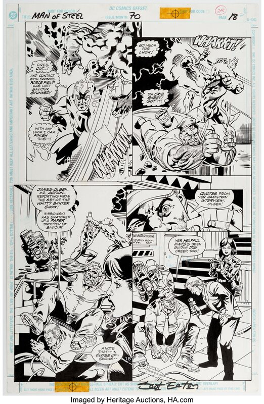 Scot Eaton, Man of Steel #70 Page 18 - Comic Strip