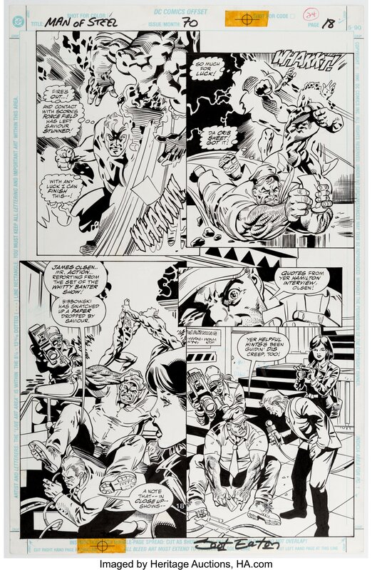 Scot Eaton, Man of Steel #70 Page 18 - Planche originale