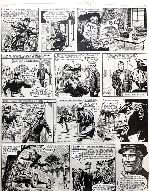 Reg BUNN : ZIP NOLAN planche publiée dans Lion le 16/10/1965 - Planche originale