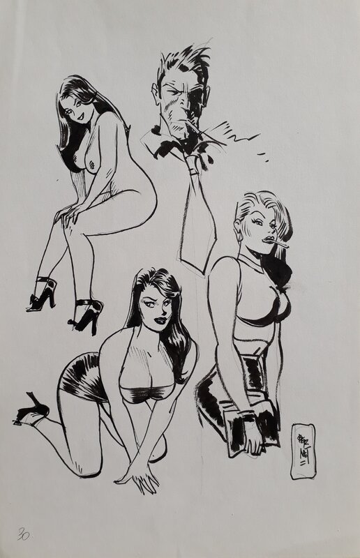 Torpedo's angels by Jordi Bernet - Original art