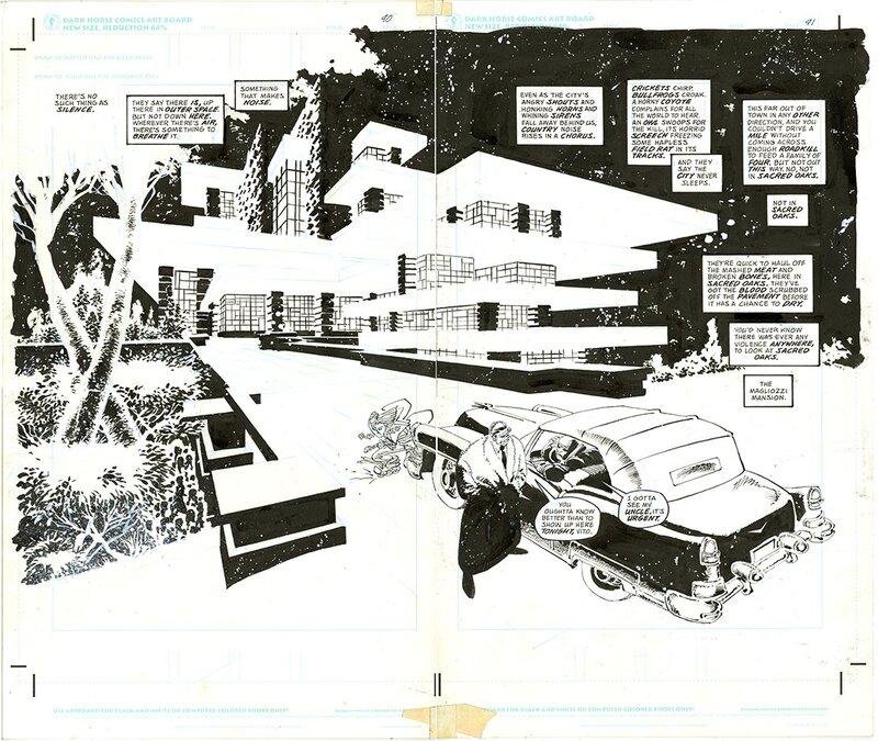 Sin City Frank Miller - Family Values pgs.90/91 - Illustration originale
