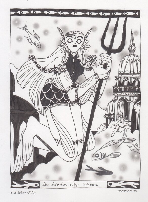 Nuria Tamarit, The hidden city citizen - Original Illustration