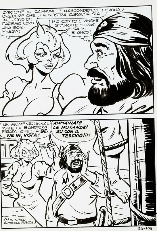 Sandro Angiolini, Belzeba n°25, La regina stuprata planche 105 (Edifumetto) - Comic Strip