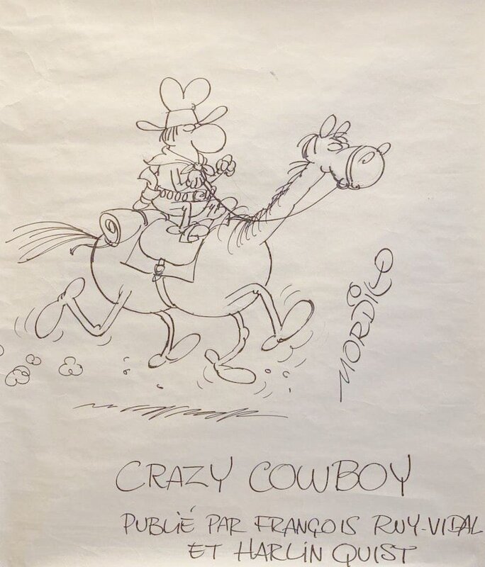 Crazy Cowboy by Guillermo Mordillo - Original Illustration