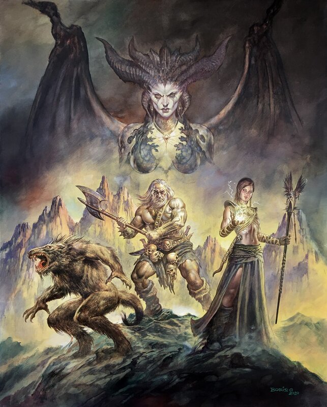 Blizzard Diablo 4 - Boris Vallejo - Illustration originale