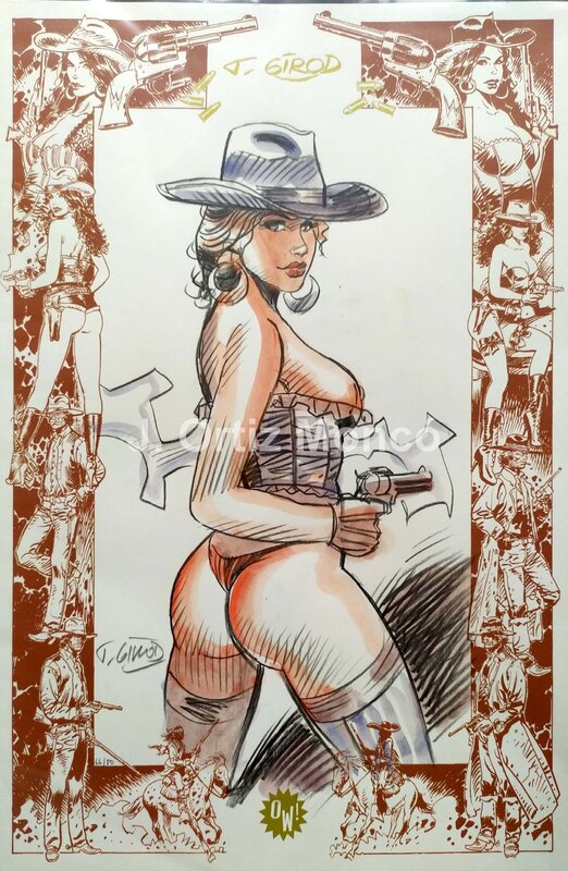 Blueberry Pin-Up by Thierry Girod - Original Illustration