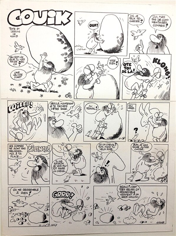 Jacques Kamb, COUIK ET L'OEUVRE D'ART - Comic Strip