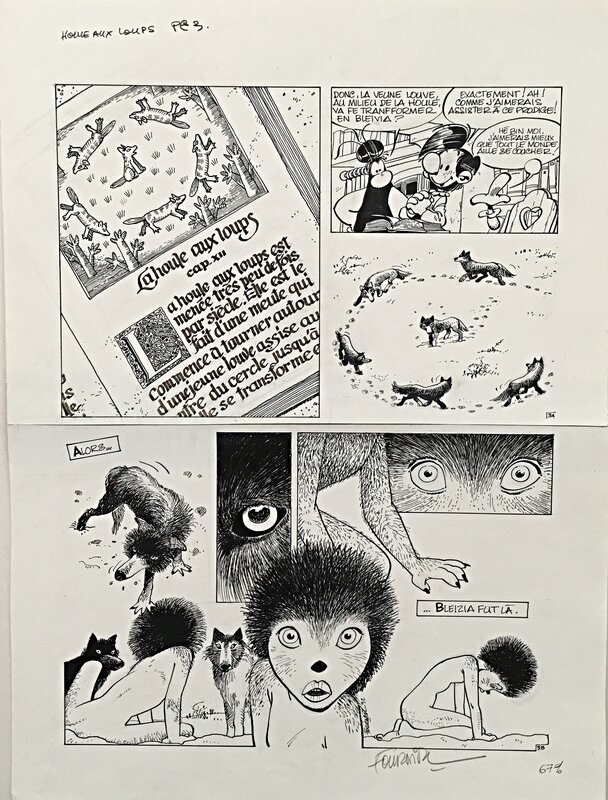 En vente - Jean-Claude Fournier, Bizu - La Houle aux Loups (T4) - Planche originale