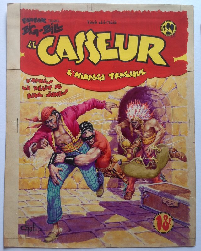 Pierre Mouchot Chott Couverture Originale Big Bill Le Casseur N°29 - L'Hidalgo Tragique - Illustration originale
