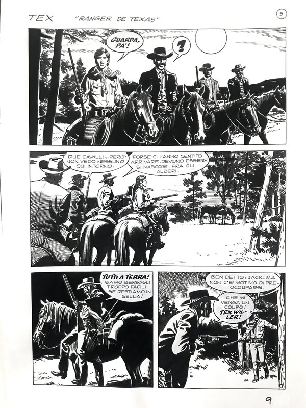 Ernesto GARCIA SEIJAS : TEX WILLER Ranger de Texas - Planche originale