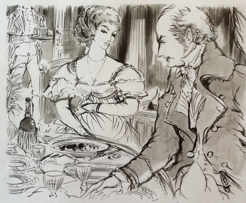 Jacques Grange, Napoléon et ses Amours - Original Illustration