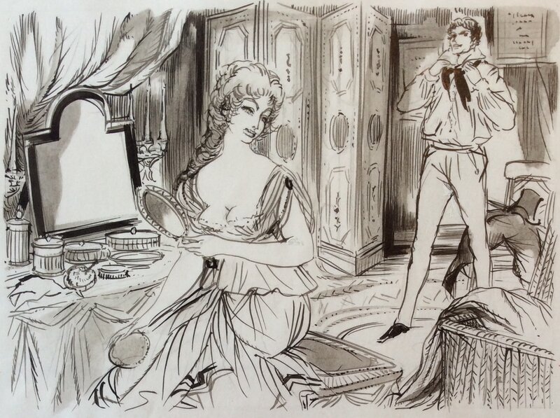 Jacques Grange, Napoléon et ses Amours - Original Illustration