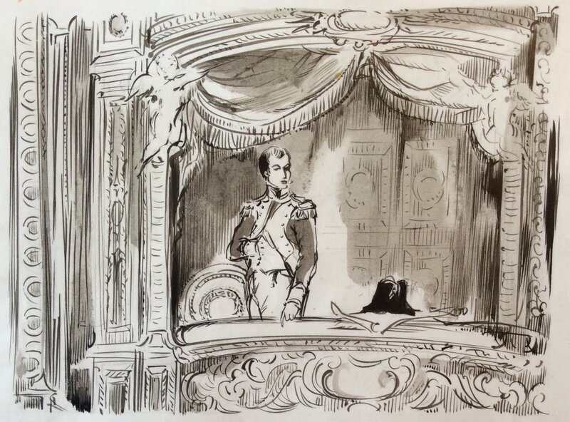 Jacques Grange, Napoléon et ses Amours - Original Illustration