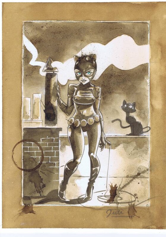 Catwoman par Guti - Illustration originale